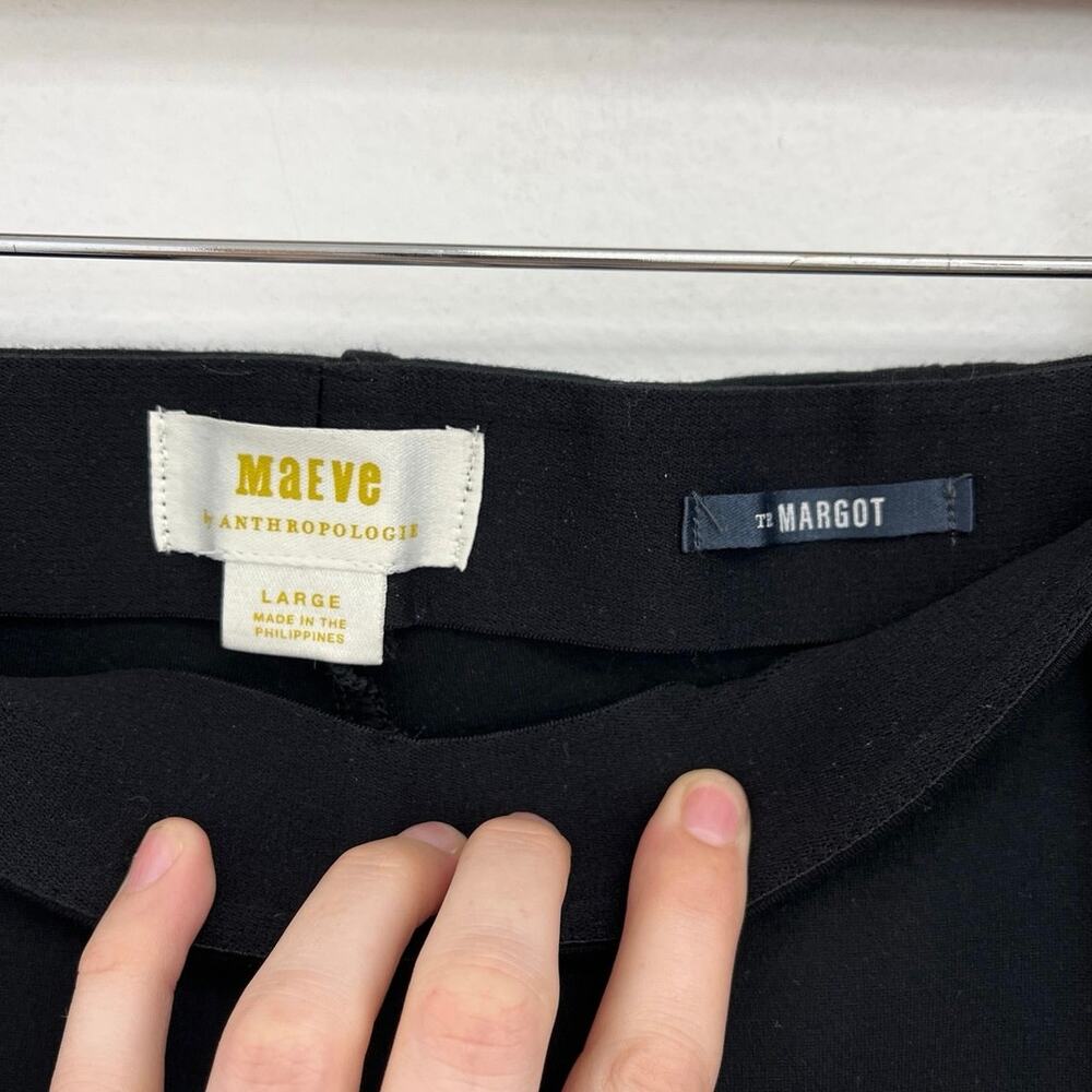 Maeve Anthropologie Margot Kick-Flare Pull On Cropped Stretch Dress Pants Large - Picture 6 of 9